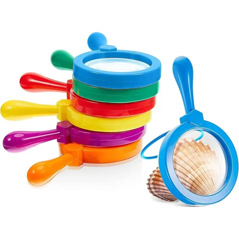 MACH-Easy Jumbo Magnifying Glass With Stand 6-Pack Kids Science Learning Tools For Reading Books, Maps, Insects
