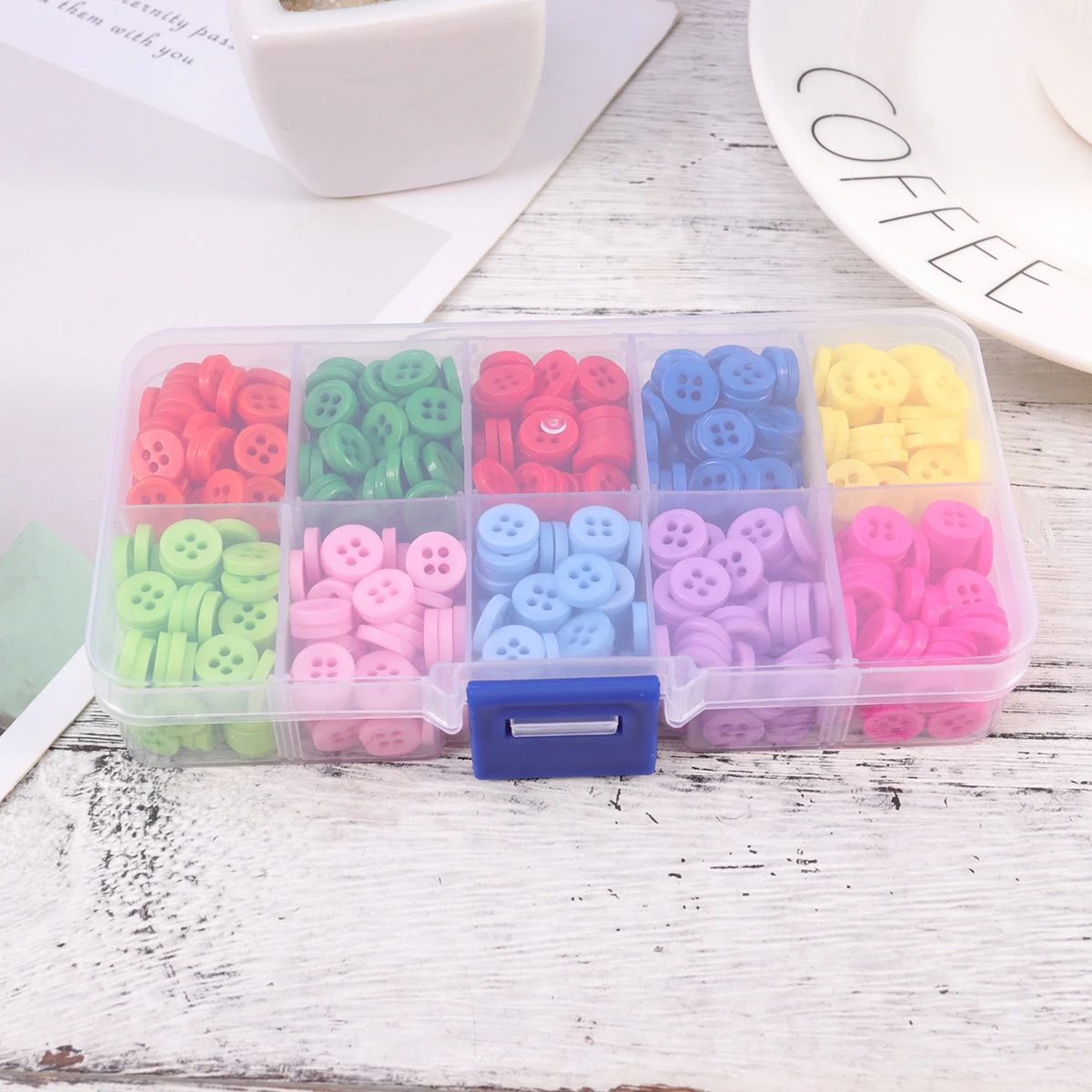 

750Pcs Button Set Lovely Resin Candy Color Buttons for Clothing Coat Shirt Jeans Jacket Embellishments Crafting