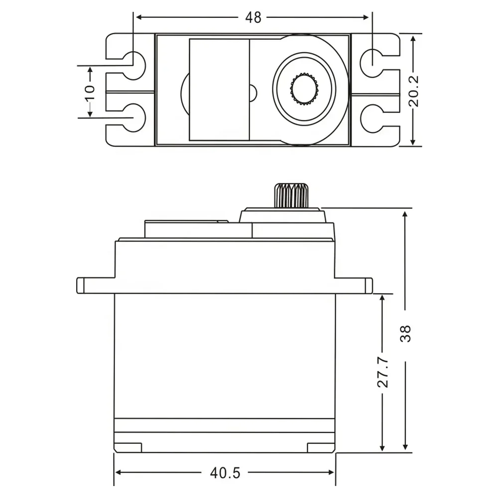 JX Servo PDI-6115MG 15kg 6V 0.126Sec Servo sin núcleo Digital estándar de alta velocidad para RC coche barco Dron de carreras