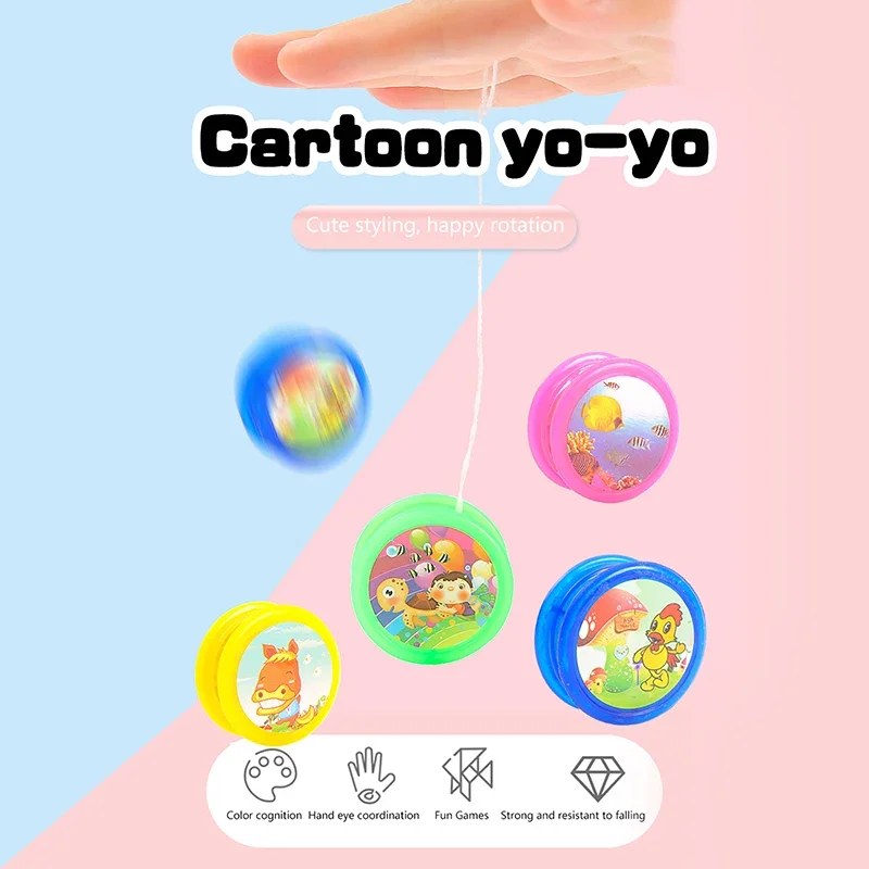 1Pc Mini YoYo Ball Magic Kids Toy Cartoon Animals String Ball Children's Educational Toy Birthday Party йойо профессиональный