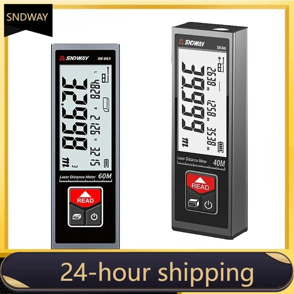 Sndway sw b40 b50 b60 medidor de distância a laser recarregável digital rangefinder mini laser trena range finder régua eletrônica
