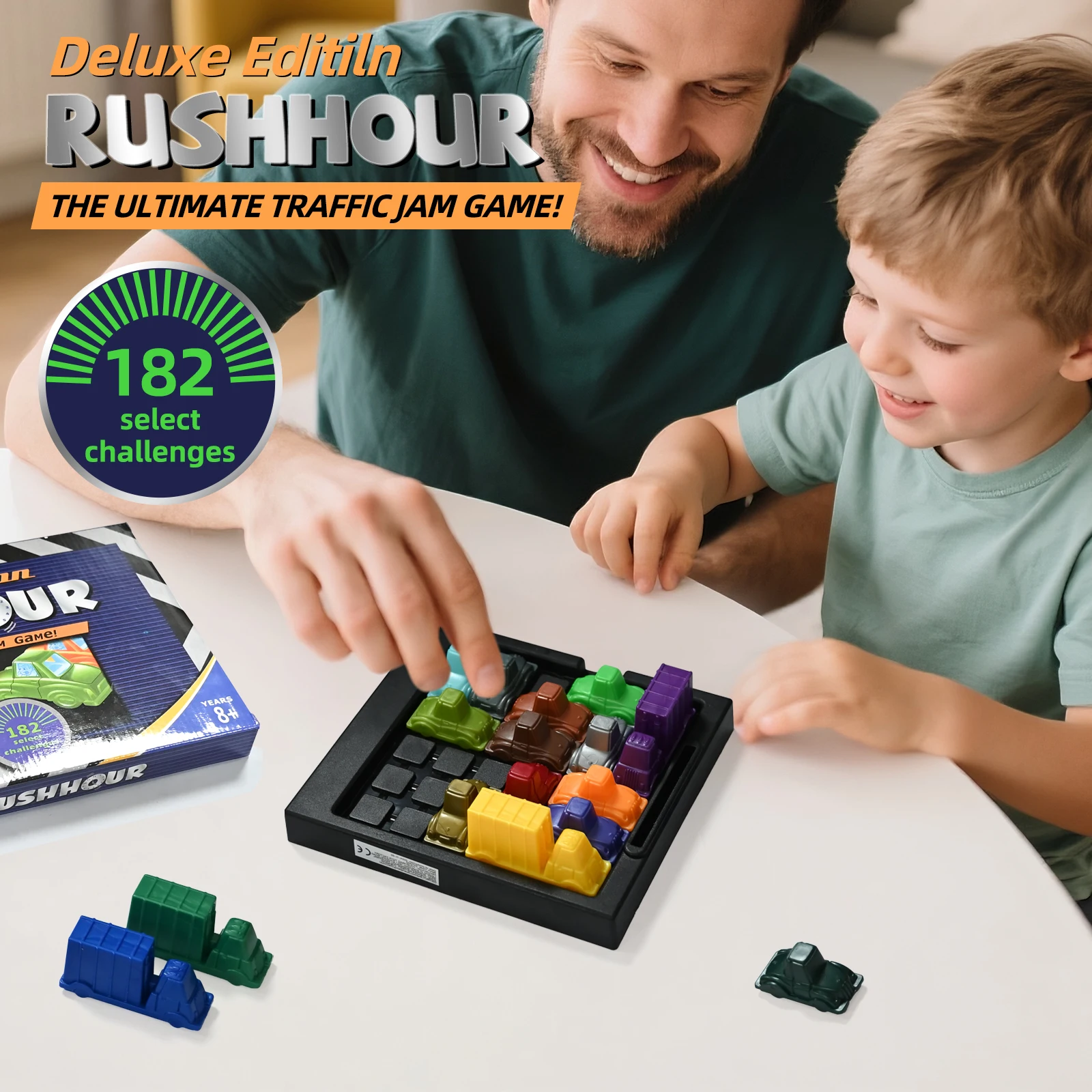 لعبة Rush Hour Car Huarong Road Logical Reasoning Desktop لعبة ألغاز للأطفال لعبة التخليص على حركة المرور ألعاب مثيرة للاهتمام