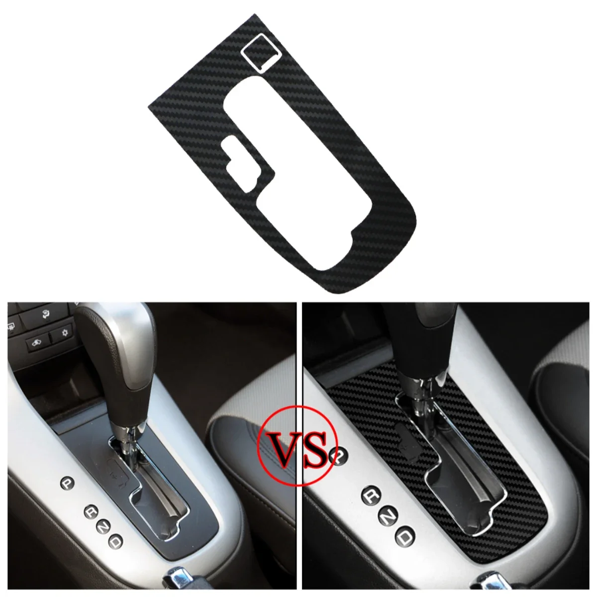 Car Gear Head Shift Panel Cover Sticker for Chevrolet Cruze Sedan Hatchback 2009 - 2014 AT LHD Imitation Carbon Fiber Stickers