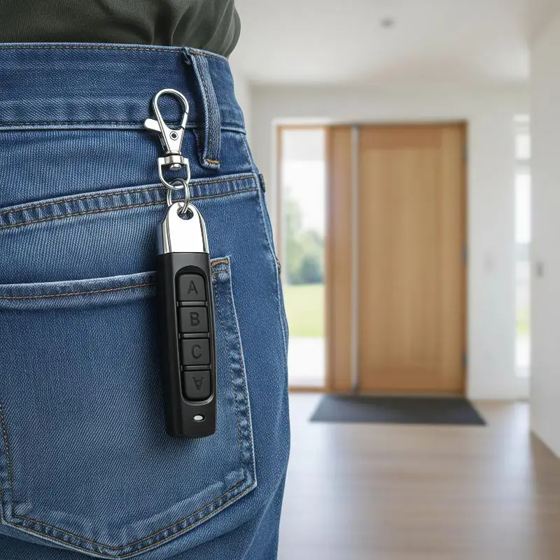 Universal 4 Button Remote Control With Stable Signal And Easy Programming Perfect For Garage Doors Automatic Doors Security