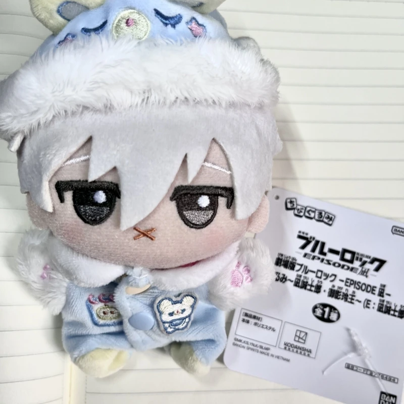 Echte Bandai BLUE LOCK Tsugumi Seishiro Anime Print Plüschpuppe 10 cm Mini Körper Plüschtiere Anhänger Schlüsselanhänger Stofftierfiguren