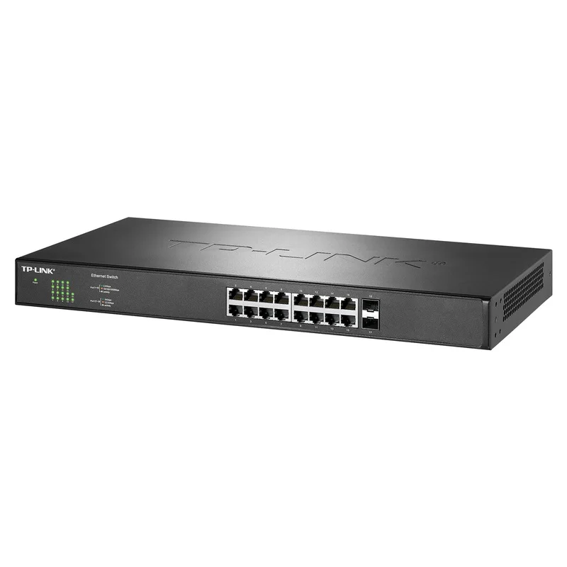 Plug&Play 16* 2500Mbps RJ45-poorts Switch, 2*10G SFP+ Uplink, 2,5 Gigabit Ethernet-netwerkswitch IEEE 802.3bz/3ab/3x/ae 16K MAC