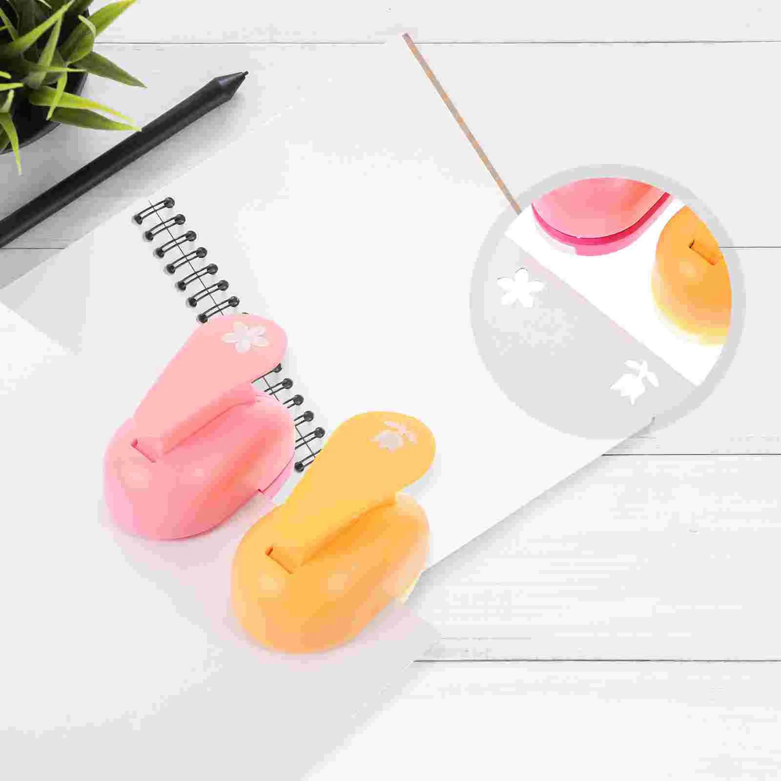 2 Pcs Shaped Hole Punch Punches for Paper Crafts Puncher Crafting Shapes Single Card Kids Scrapbook