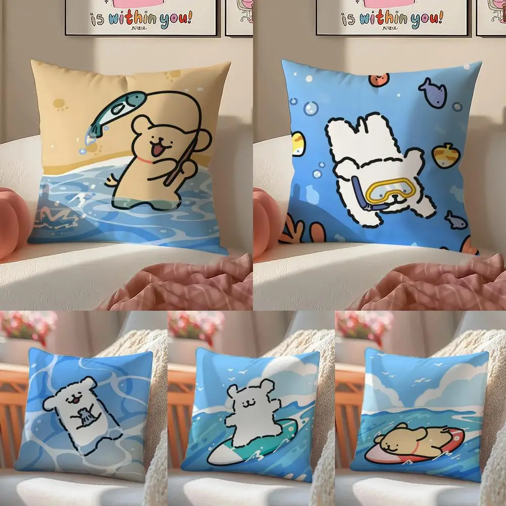 

Чехол для подушки Moonlab Studio Art Cartoon Cute Dog, двусторонний, плюшевый, для дивана, органический, дышащий, с невидимой молнией