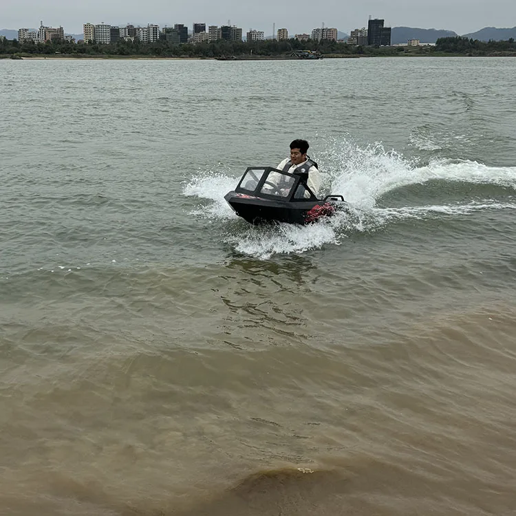 70km/h High Speed Amusement Jet Kart Boat, Stable Power Component For Kids Park Rental Competitive Surf Racing Activity view 6