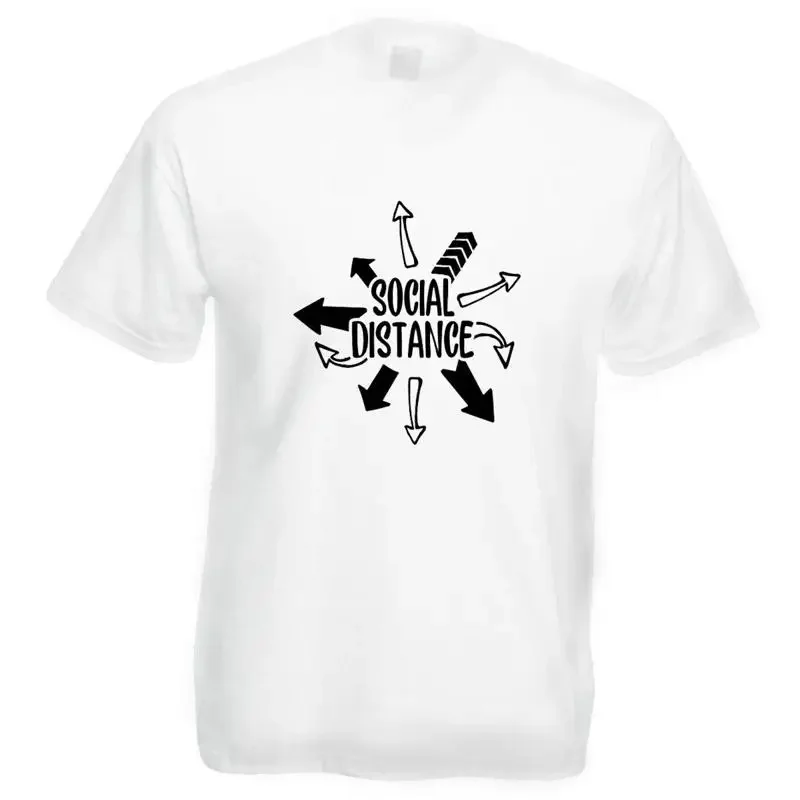Social Distance Mens White T Shirt Xtsn179