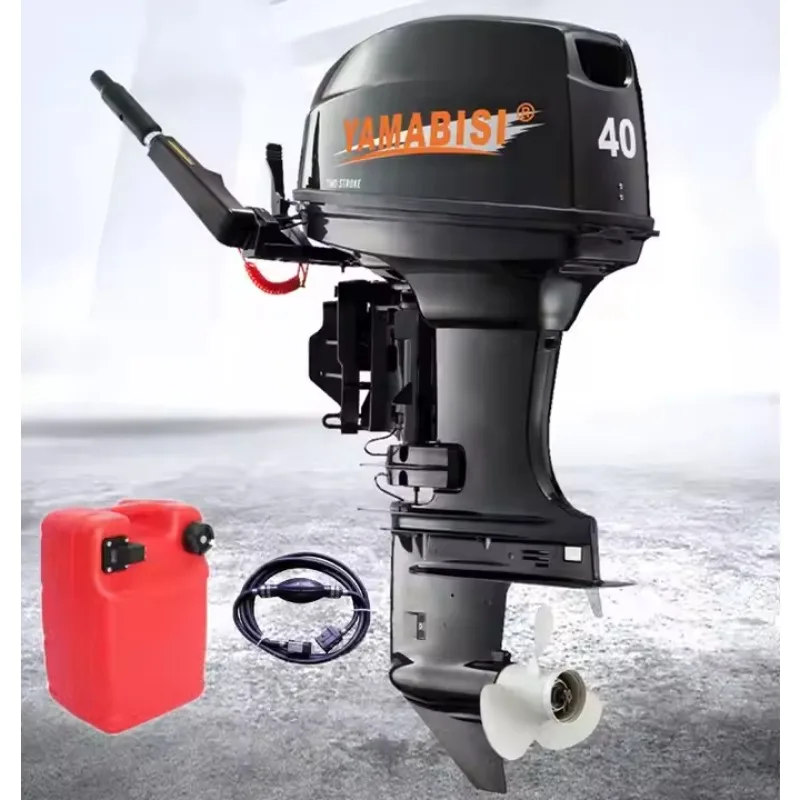 2 Stroke 40 Horsepower Outboard Boat Engine 703cc for Boat Motor Short /Long Shaft Manual/Electric Start Remote Control