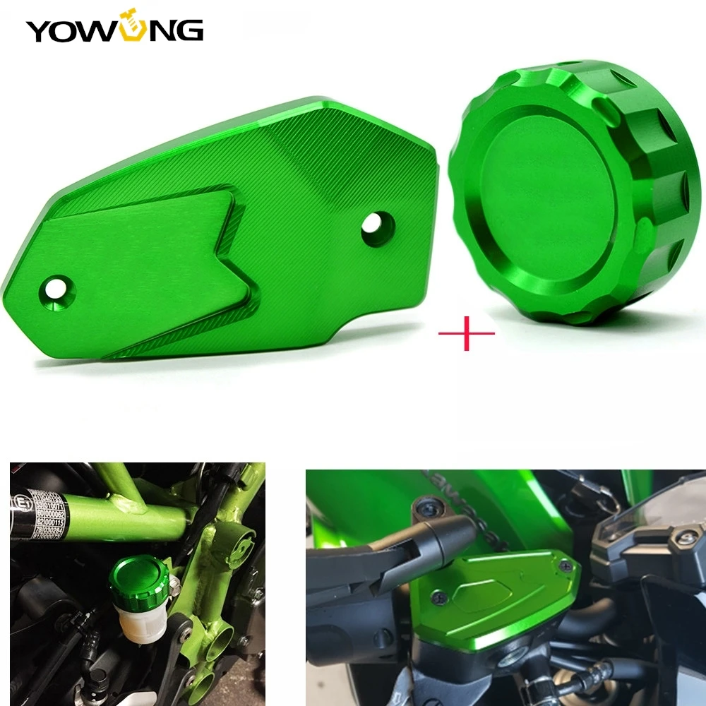 

For Kawasaki Z800 ER6N ER6F VERSYS 650 Ninja650 Front Rear Brake Reservoir Master Cylinder Cover Oil Cup Protector Cap ER-6N