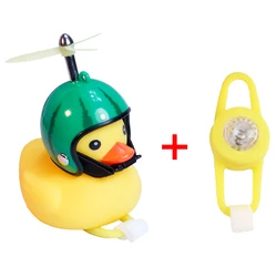 Campana de goma de pato para bicicleta de montaña, con casco, Ducky con casco, bonito Motor de viento en el coche, accesorios para bicicleta