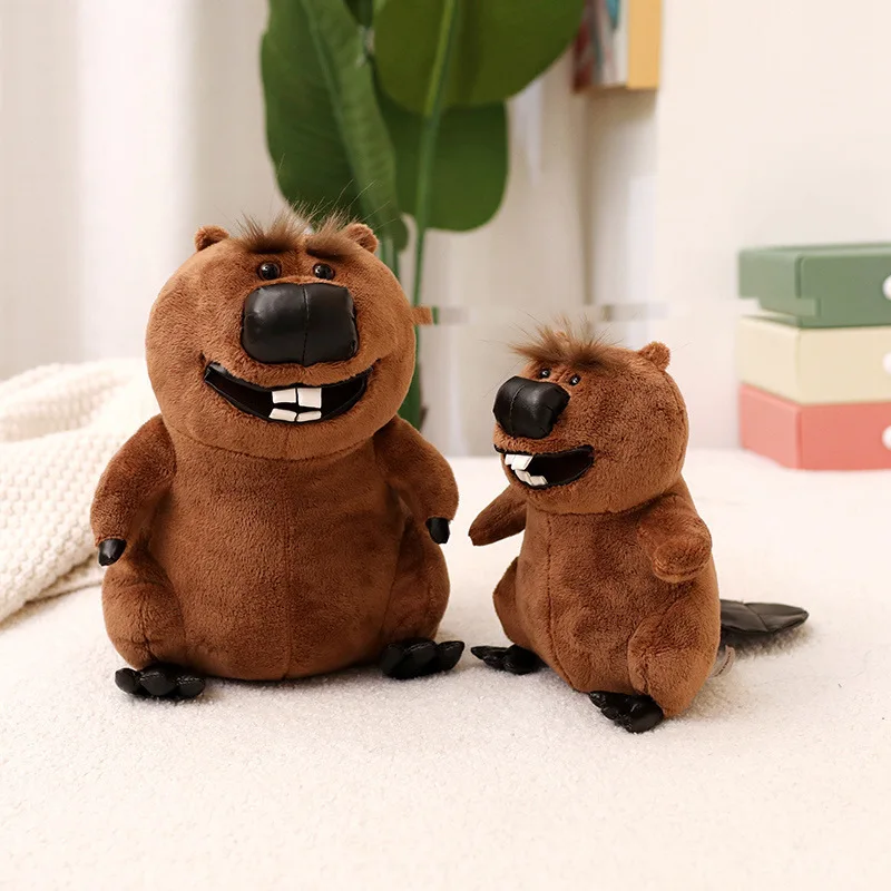 

New Cute and Adorable Beaver Plush Doll Plush Pillow Ornament Lifelike Animals Simulation Stuffed Doll Kawaii Toy Gifts