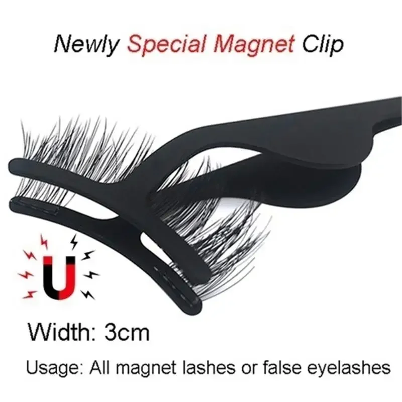 2 pezzi applicatore magnetico per estensione ciglia clip per ciglia finte strumento di trucco multifunzionale per un aspetto naturale