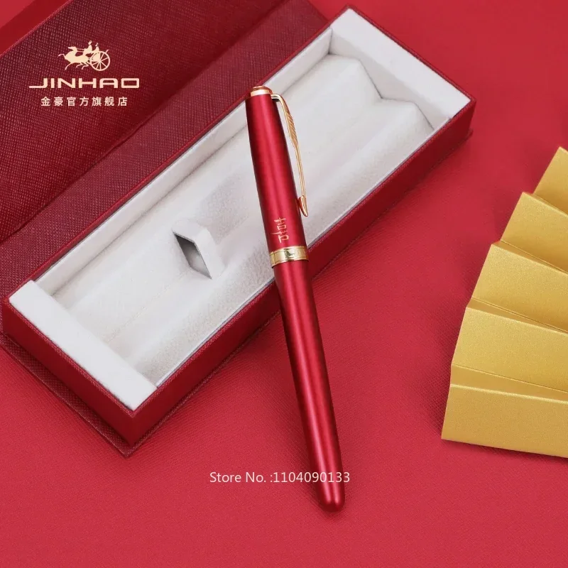 Jinhao 85 XI Fountain Pen Ballpoint Business Office Students Dedicated Red Practice Calligraphy Exquisite Wedding Banquet Gift