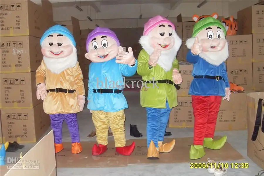 New Adult Hot Sale Foam Cute 4 pcs Dolls Fancy Cartoon Mascot Costume Plush Christmas Fancy Dress Halloween Mascot Costume