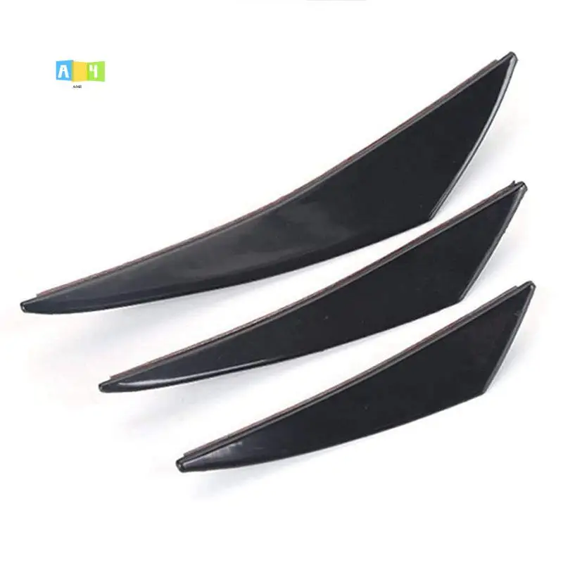 A04E-Universal Pvc Car Front Bumper Lip Protector Rear Diffuser Auto Spoiler Splitter Wing Protection Guard 12PCS