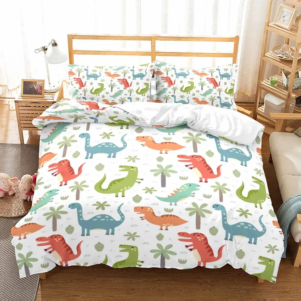 3d Camouflage Jurassic Dinosaur Duvet Cover Sets For Boy Teen Bedding Set Winter 100% Polyester Comforter Cover Pilowcases Beds