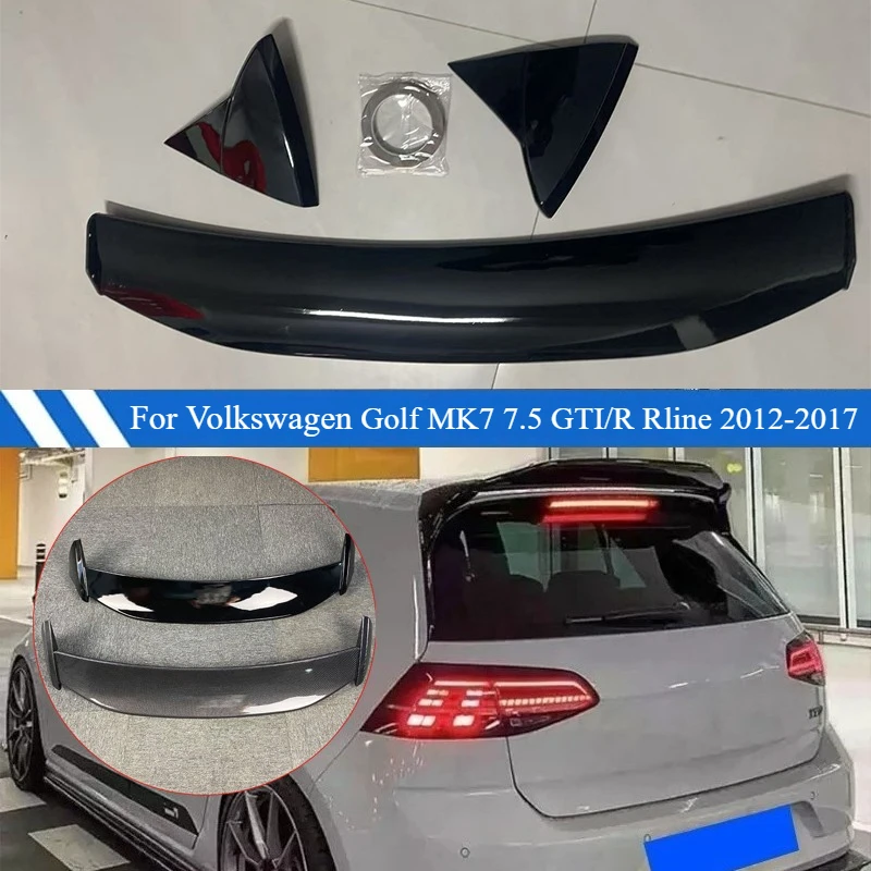 Rear Trunk Spoiler Wing Lip For Volkswagen Golf MK7 7.5 GTI/R Rline 2012-2017 RZ Aspec Style Rear Roof Wing Body Kit Accessories