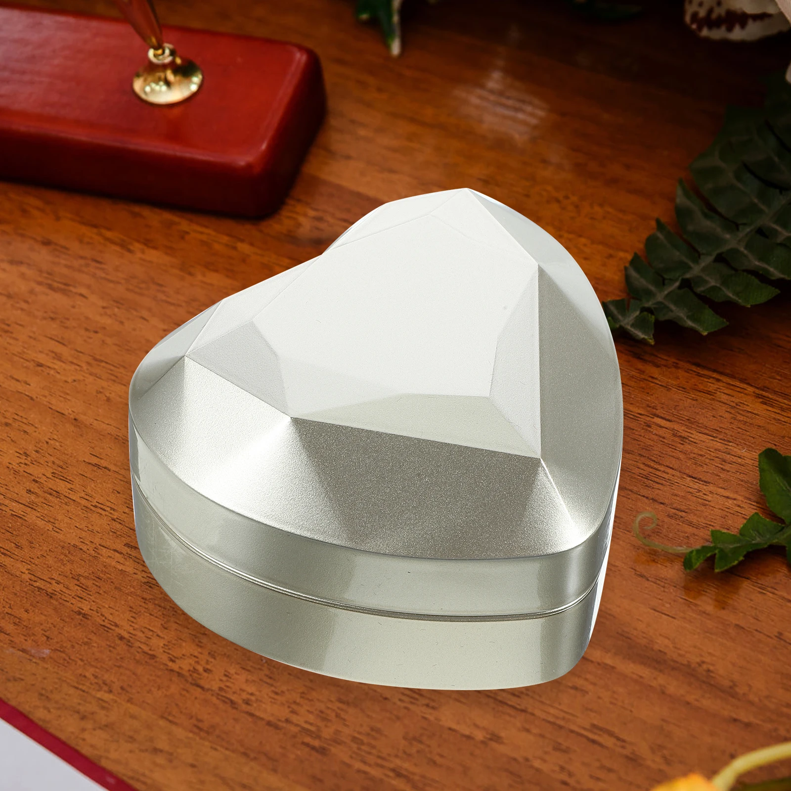 

Heart Ring Wedding Mold Engagement Case Boxes Creative Shaped Holder Jewelry