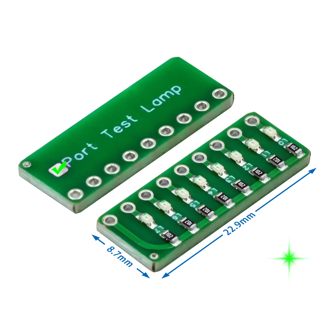 NEW 8-segment LED Port Test Lamp Indicator Running water Port test lamp Red, Green and Blue Colors Optional