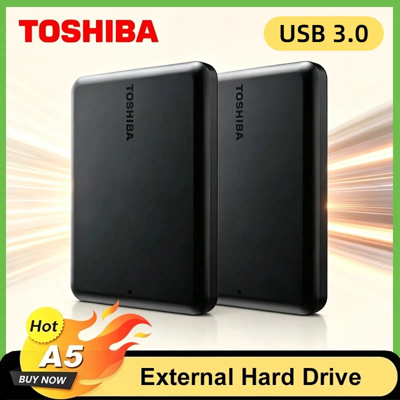 

For Toshiba A5 Series Small Black Portable Hard Drive High-Speed USB 3.2 Gen1 500GB/1TB/2TB/4TB Compatible With Mac