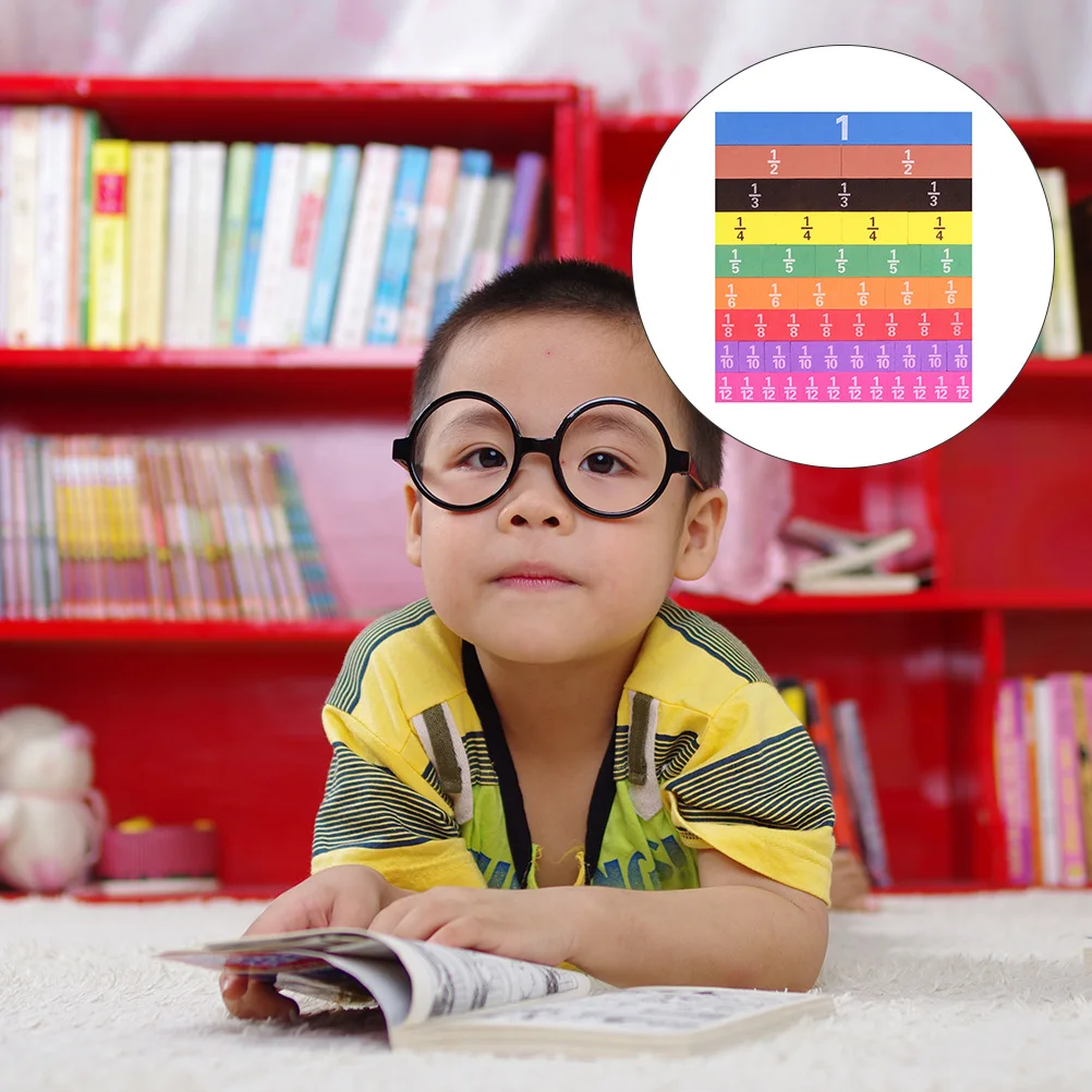 1 Satz 1 Satz mathematischer Bruchblöcke, bunte pädagogische magnetische Eva-Stücke, Lernmanipulationen, Lehrmittel für Kinder