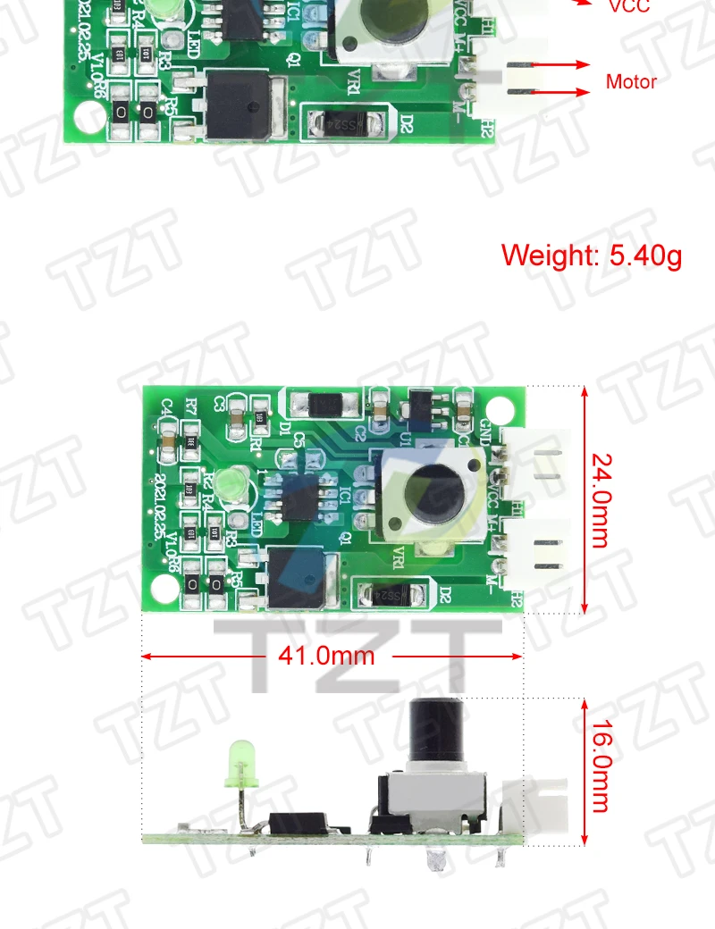 DC 7V~12V 10A PWM DC-Motor-Drehzahlregelungsmodul Hochleistungs-PWM-Drehzahlregler PCB Elektronikplatine Externe Stromversorgung – Detail 2