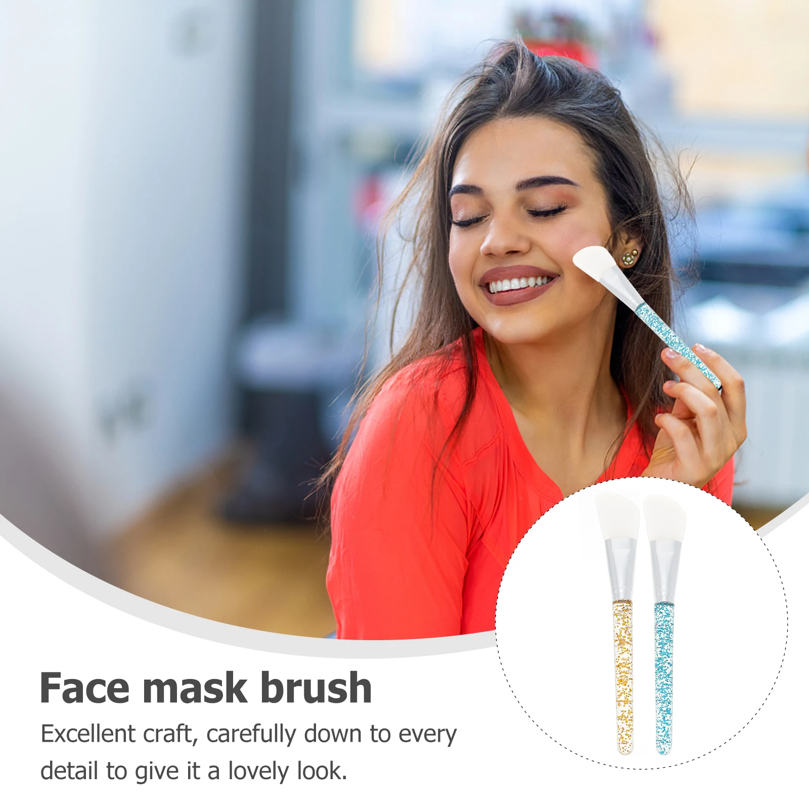 6 szt. Pędzli do maseczek do twarzy, silikonowe, gładkie, praktyczne aplikatory do maseczek do codziennego użytku, pędzel kosmetyczny do makijażu.