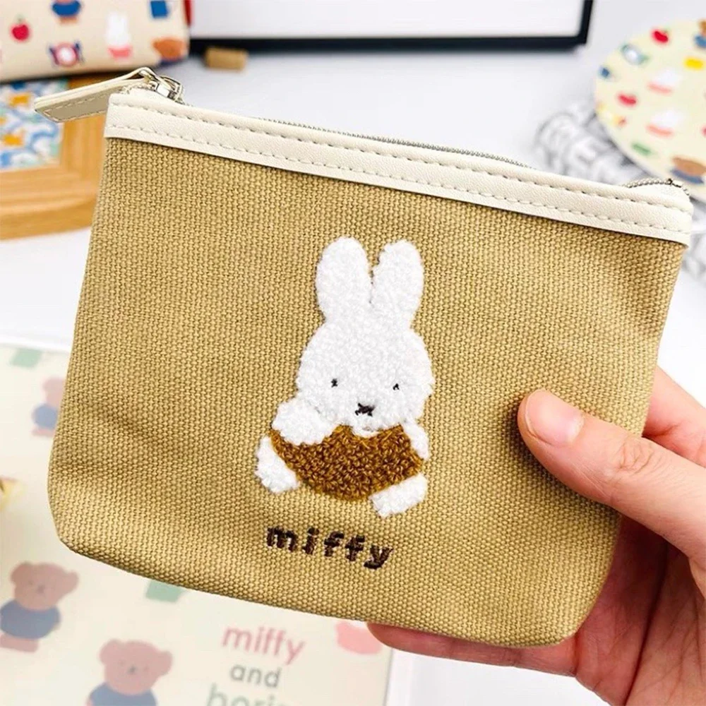 

Kawaii Miffy Boris Cute Cartoon Makeup Bag Change Certificate Storage Bag Hand in Hand with The Bag Gift