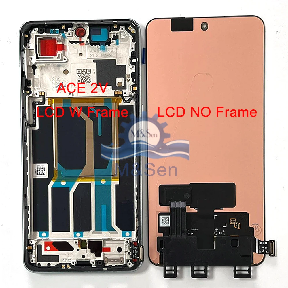 6.74\'Original AMOLED For OnePlus ACE 2V Ace2 V LCD PHP110  Ace 2 PDHM00 LCD Screen Touch Panel Digitizer For OnePlus 11R Frame