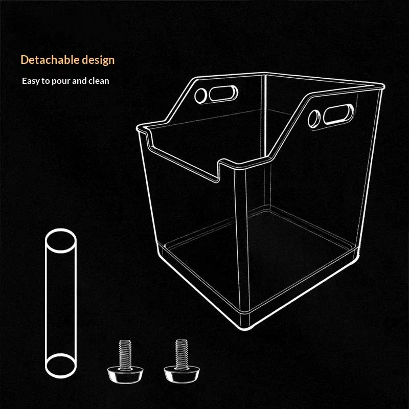 Knock Box Espresso Grounds Container Anti Slip Espresso Dump Bin Grind Barista Goods Cafe Bar Accessor Grind Waste Bin Coffee