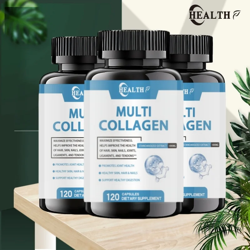 Hydrolysed Marine Collagen Peptides 300mg - Enhanced with Hyaluronic Acid & Vitamin C - High Strength Collagen Supplements