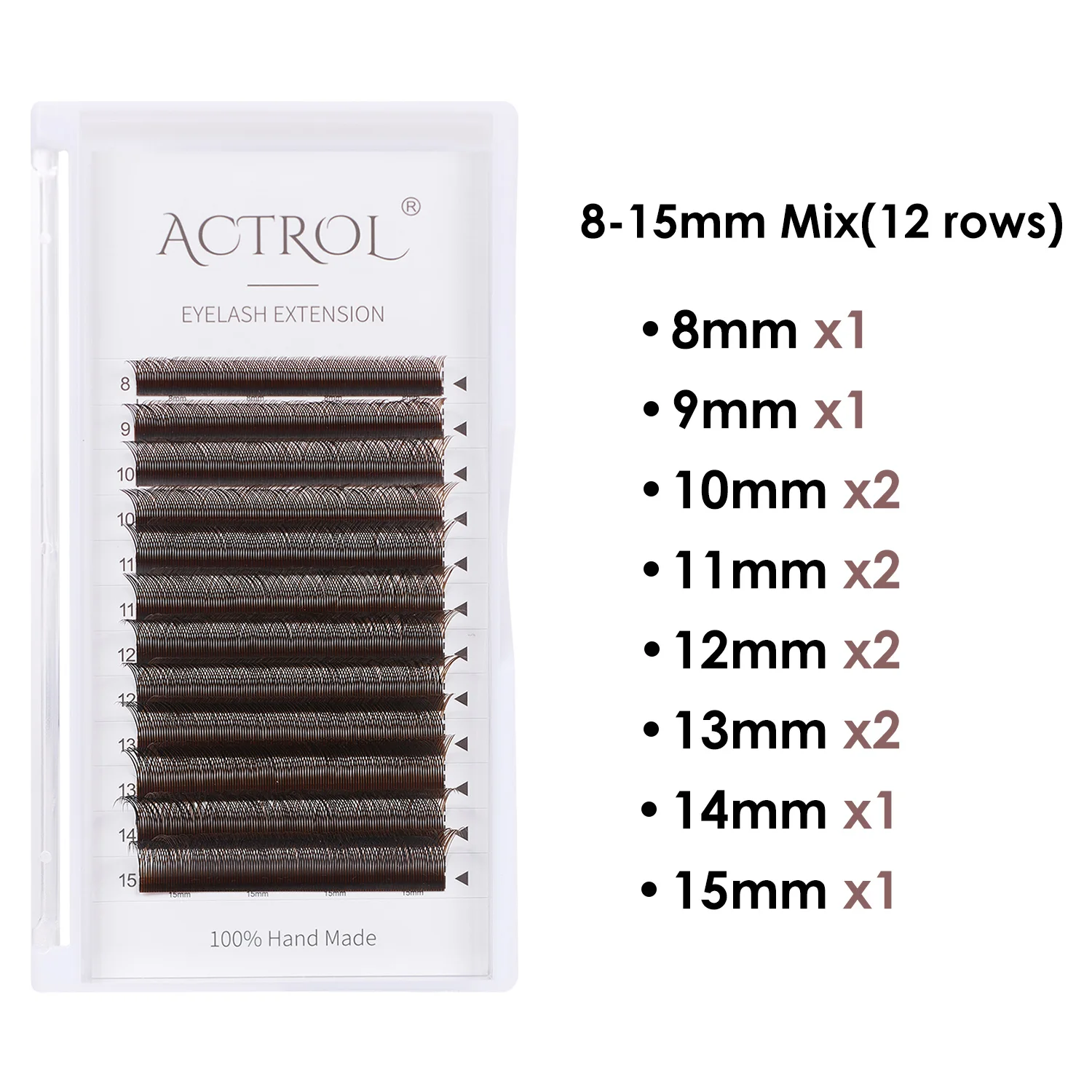 ACTROL  YY Shape Ombre Color Eyelashes Extension Two Tip Lashes C/D Curl Natural Eyelashes Colored Lashes Y Blue Purple Eyelash