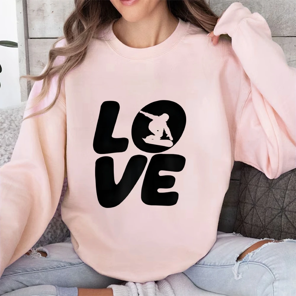 الحب الثلوج الصعود بلوزات هدية ل طاقم لوح التزلج Nec عارضة البلوز لارتداء اليومي فضفاض صالح لل Wemen الرجال ربيع الخريف