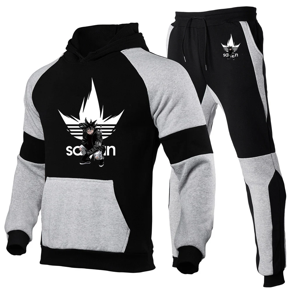 2026 Men's Goku Spring Autumn Dragon Ball Logo Print High Quality Anti-collision Shirt Personality Hoodies Long Pants Suits view 4