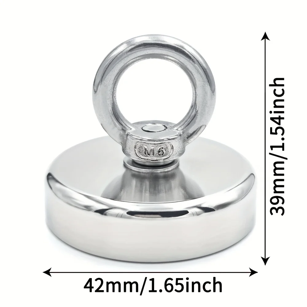 D16 ~ D42mm Supersterke Neodymium Vishaak N52 Heavy Duty Zeldzame Aarde Neodymium met Verzonken Gat Oogbout Salvage Magnetisch