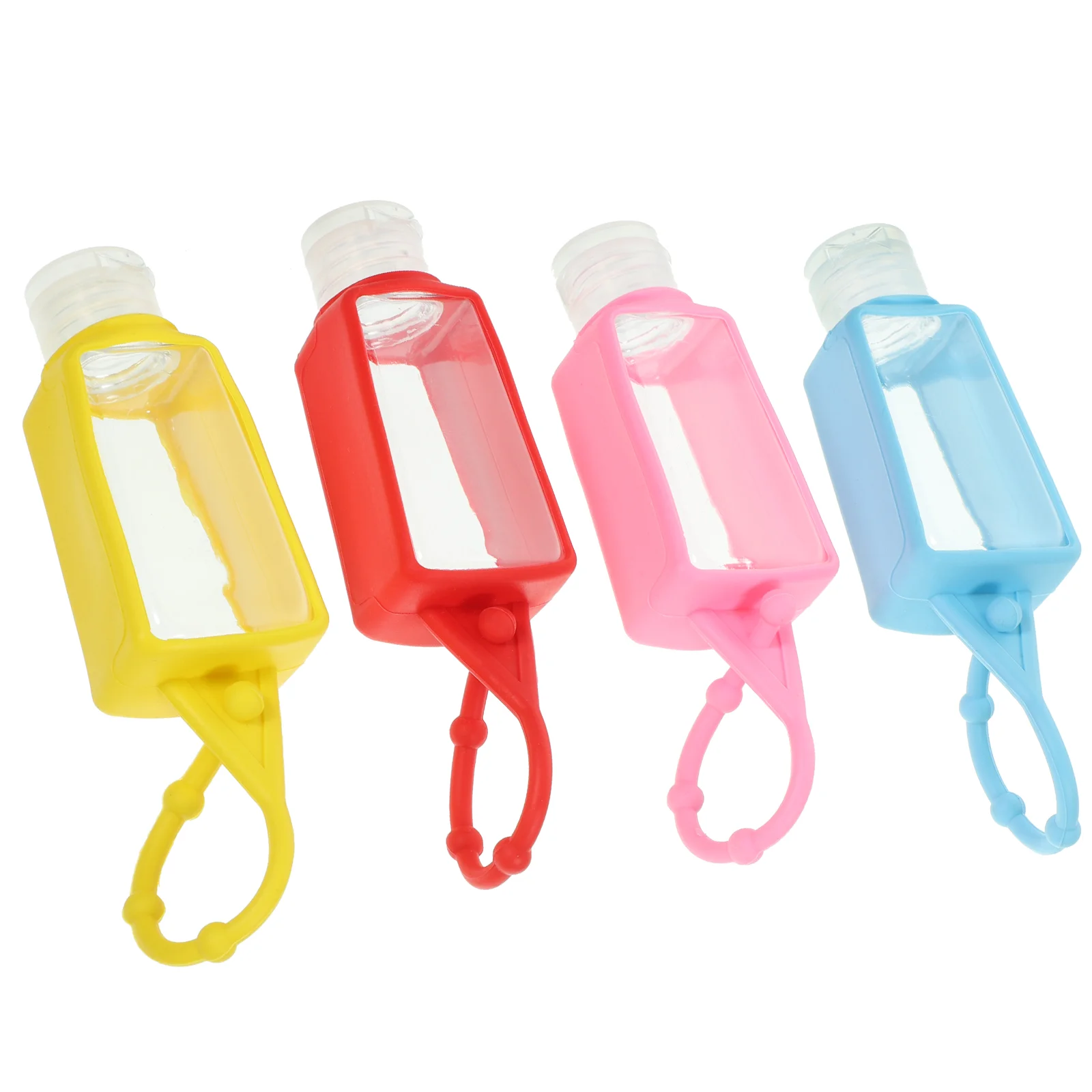 4 Pcs Bottle Liquid Dispenser Silicone Hand Foam Soap Containers Travel Bottles Plastic Key Chains