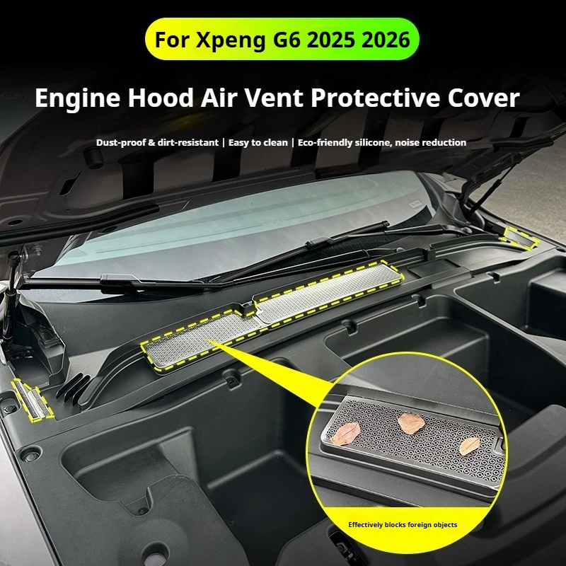 For Xpeng G6 2025 2026 Car Engine Hood Air Vent Protective Cover G6  Water Deflector Hood Air Intake Protective Cover Interior