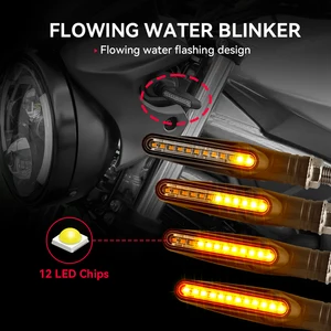 4 pçs motocicleta led indicadores de luz sinal volta piscando traseira cauda freio pisca luz sinal parar moto acessórios lâmpada 10 principais vendas piscas de moto 4 - №2