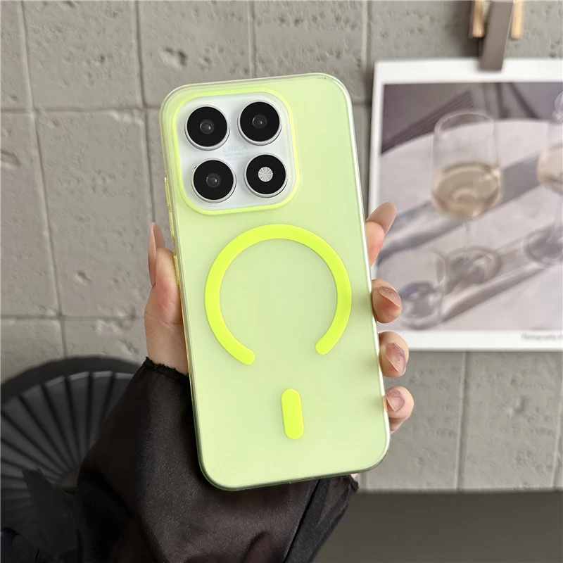 Hard Translucent PC Magnetic Phone Case For Magsafe XIAOMI 15 Pro 15Pro Mi15 Wireless Charging Matte Back Cover