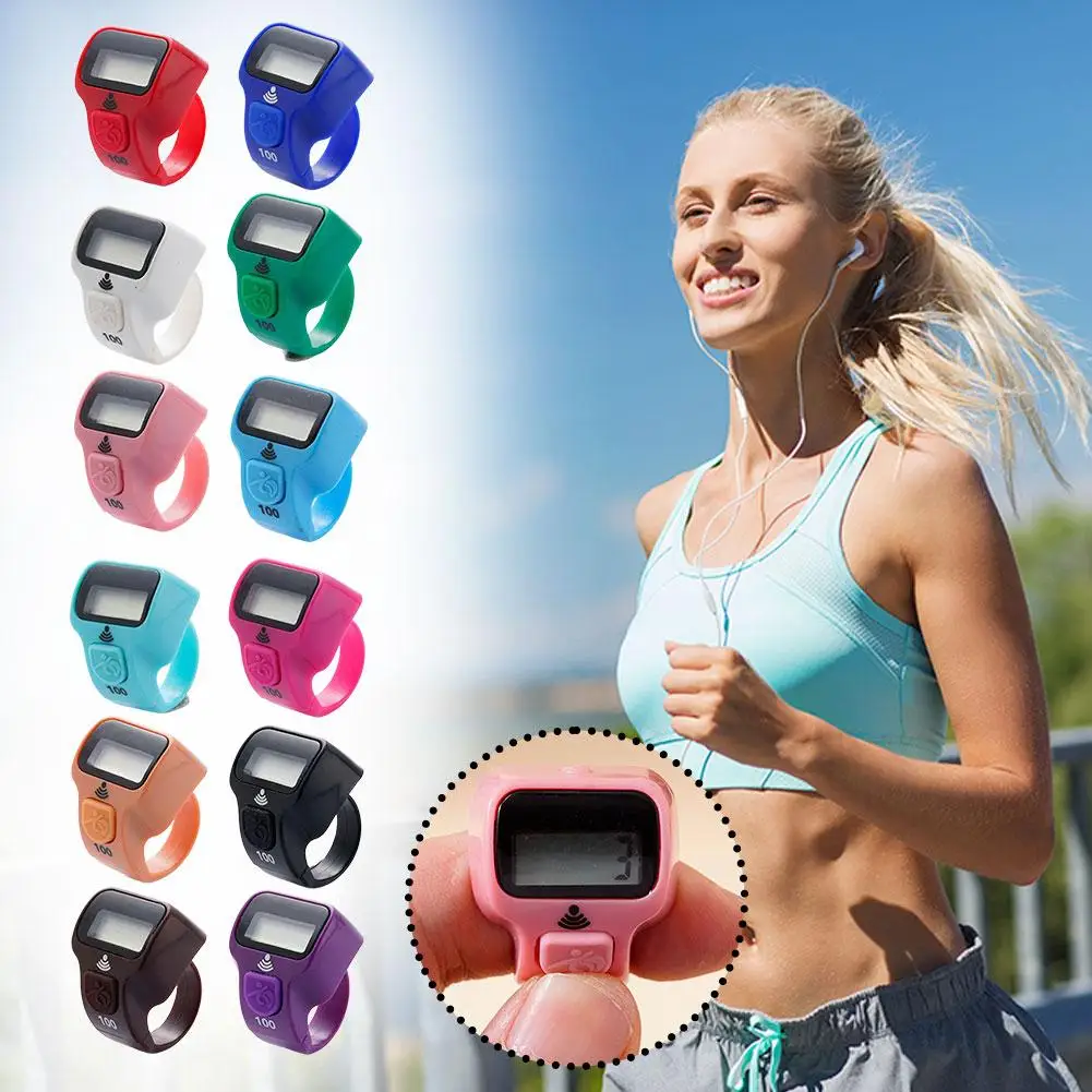 Fitness Electronic Finger Counter, Mini Digital Display Hand Tally Counter 5-Digit Number Count Clicker Resettable Clicker