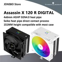 Thermalright TL-Assassin X120 R DIGITAL 4x6mm AGHP4.0 tubo de calor niquelado 151mm CPU enfriador de aire para LGA1851/1700 AMD AM5/AM4