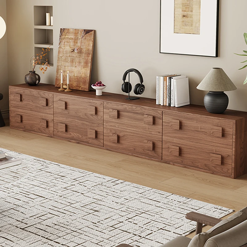 Support de télévision foncé pour réception, Design Vertical Normal, meuble de télévision minimaliste en bois, moderne et léger, meubles postmodernes