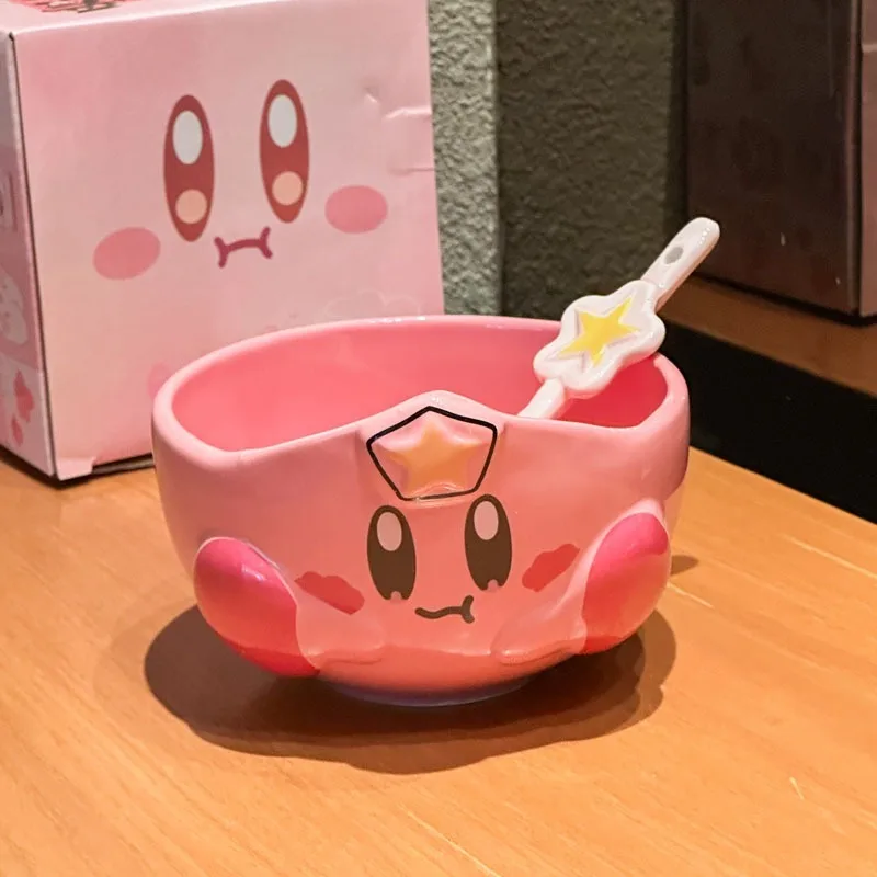 

New Cute Star Kirby Cute Cartoon Peripheral Ceramic Rice Bowl Personal Dining Bowl Special Beautiful Bowl High End Home Furnis