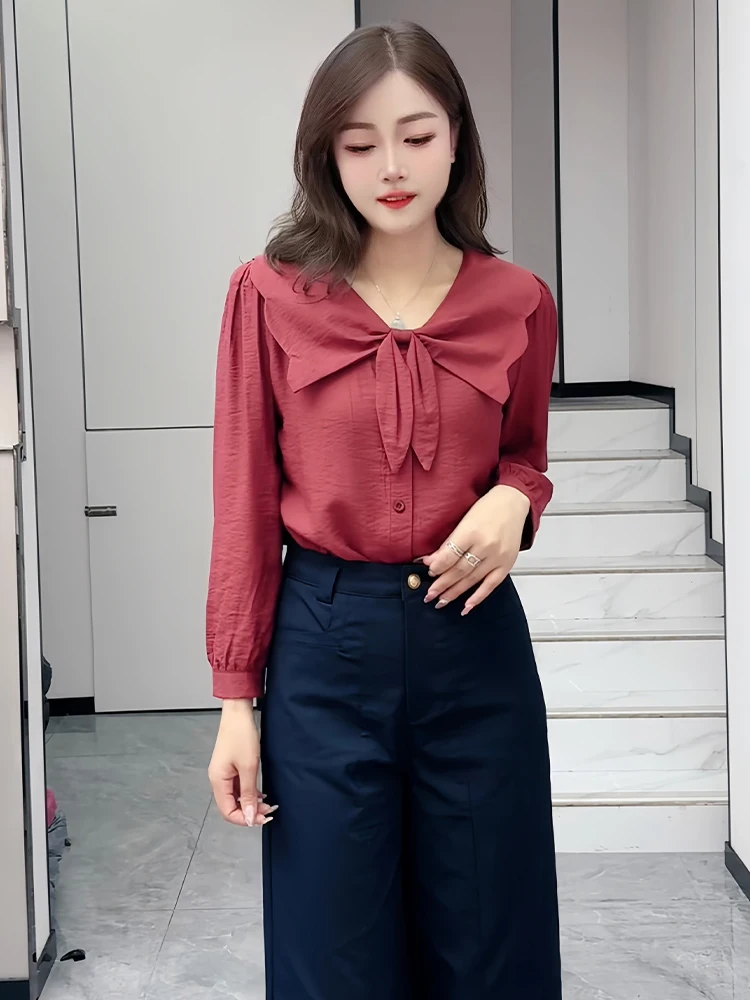 

Женская модная весенняя новинка: элегантная легкая блузка свободного кроя с эффектом омоложения