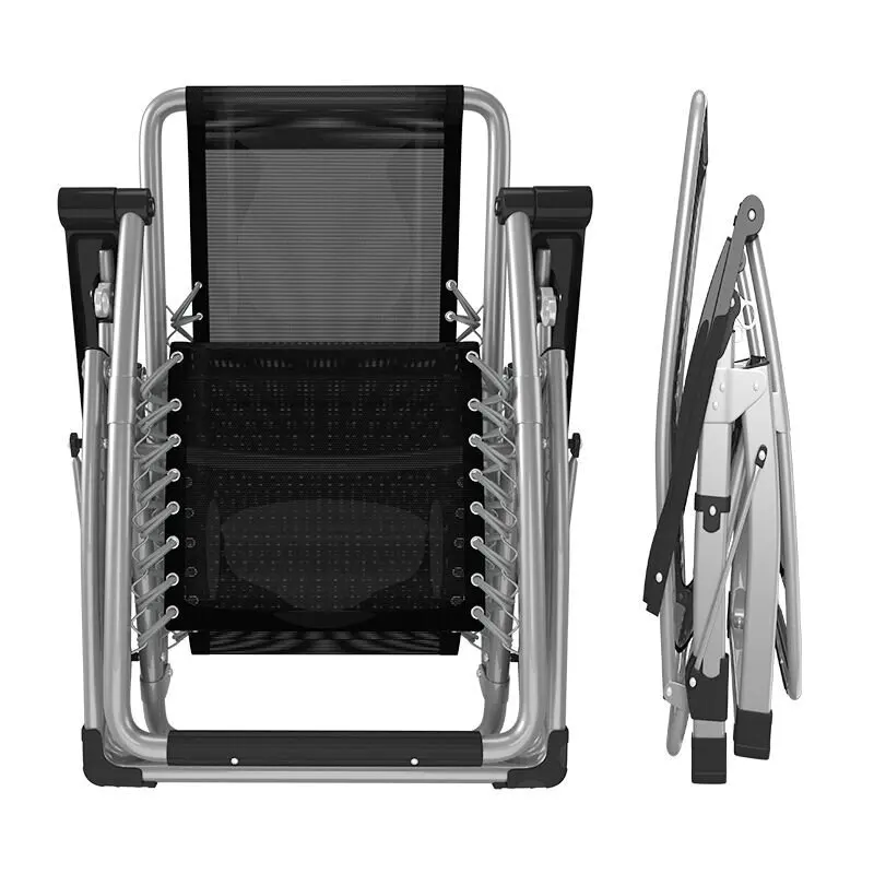 كرسي شاطئ خفيف الوزن بدون جاذبية للاستخدام الخارجي، كرسي معدني محمول للتخييم على سطح الحديقة، كرسي قابل للطي وقابل للتعبئة #6