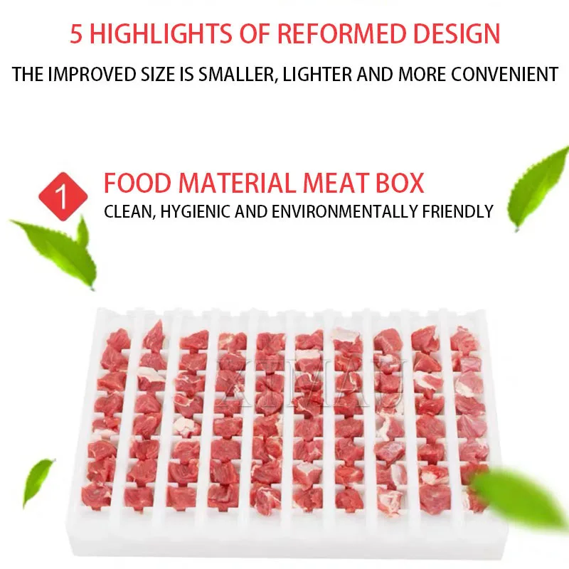 JZ  Manual Barbecue Kebab Skewer Machine Stainless Steel Meat Lamb Skewer Machine Barbecue Kebab Piercer Meat String Machine