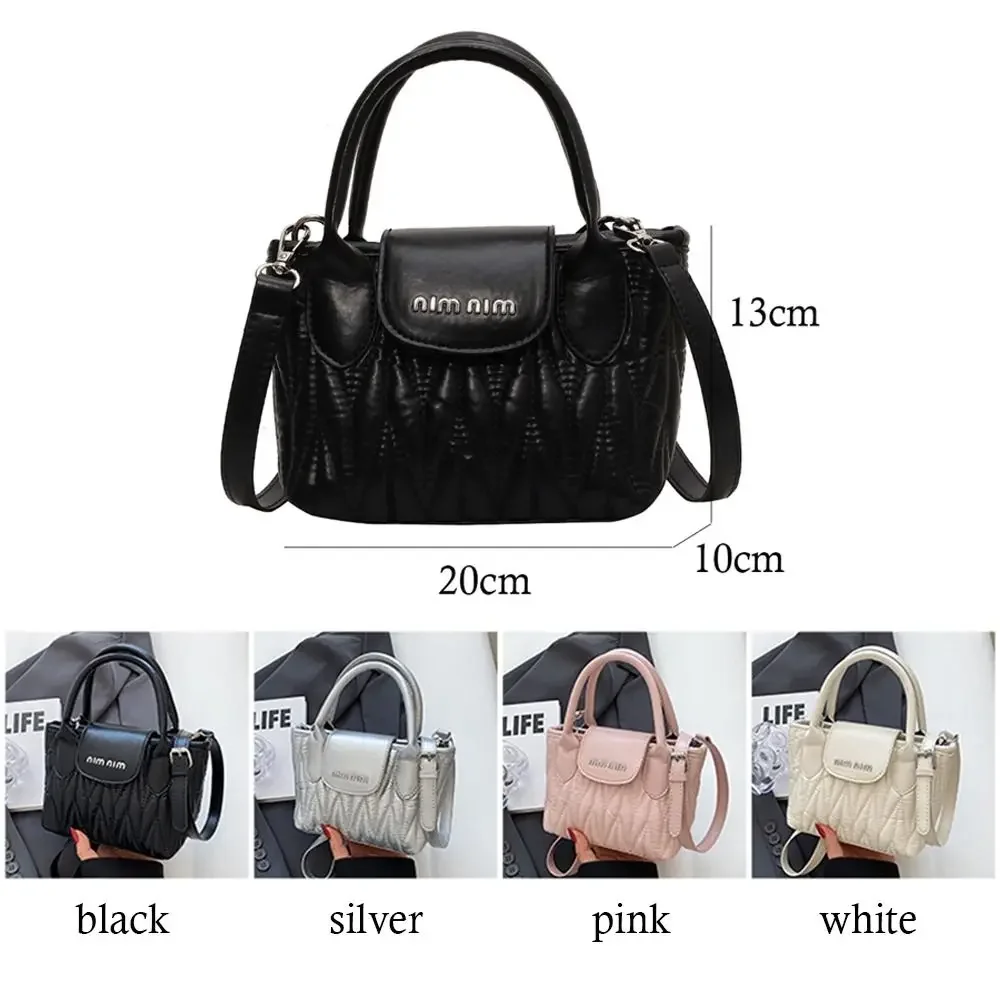 Solid Color Shoulder Bags Fashion PU Leather Small Crossbody Bags Makeup Lipstick Bags Women Girls